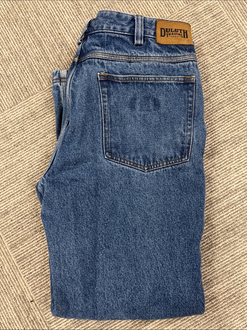 Duluth Trading Co Straight-Leg Blue Denim Jeans